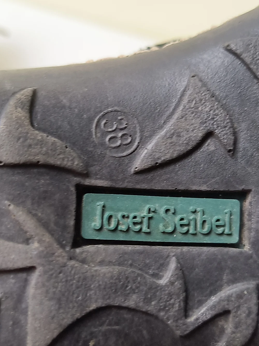 Josef Seibel 7 - 7.5 Black Leather Derby with Contrasting Stitching